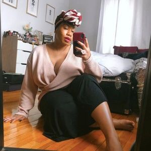 Rachel Roy Pink Knot Sweater